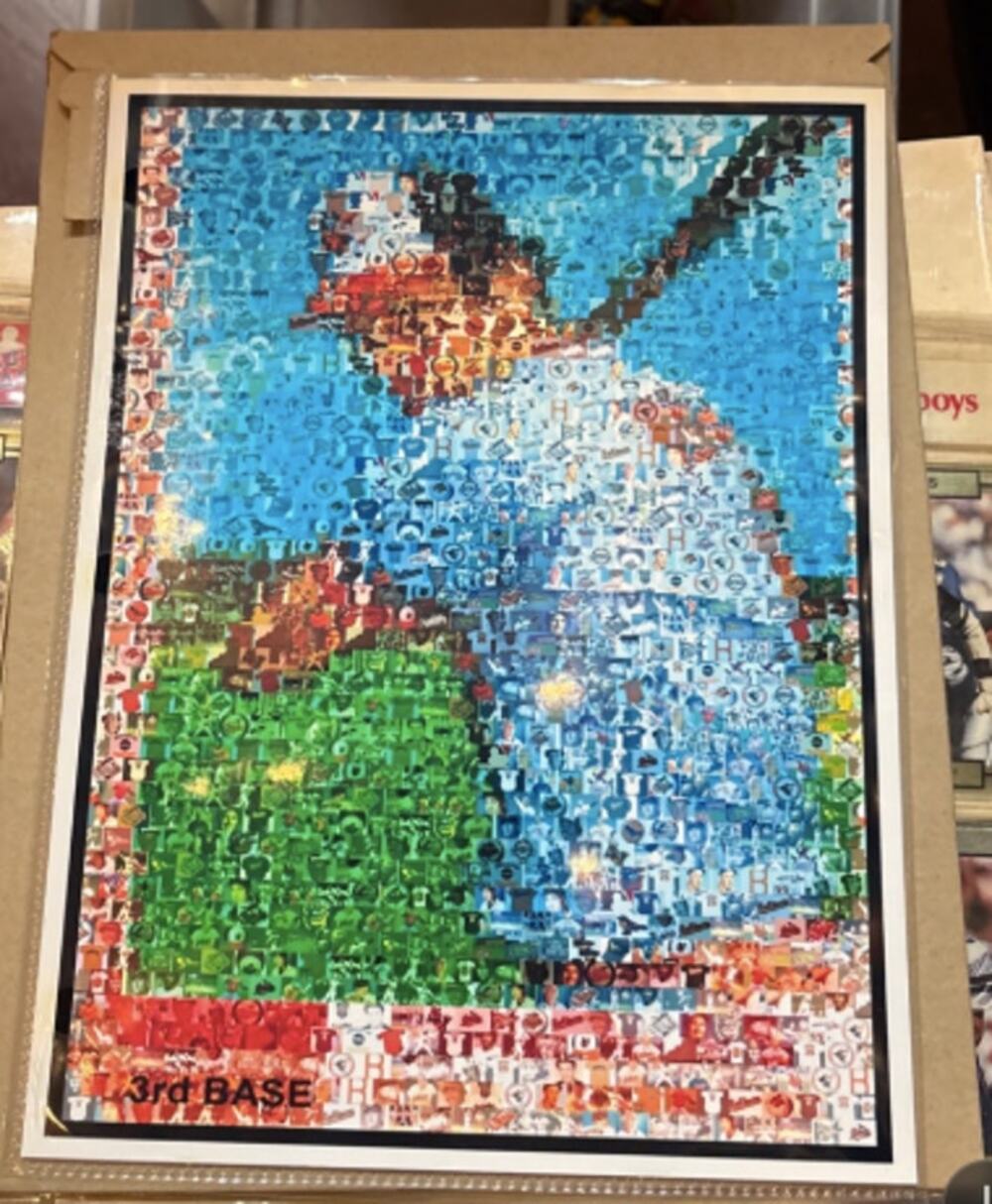 Baseball Player Photo Mosaic Collage Art Print MLB Team Images 3rd Base